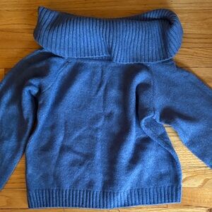 Abercrombie & Fitch Blue Cowl Neck Sweater